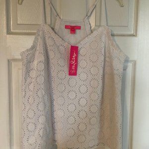 Lilly Pulitzer White Lace Tank